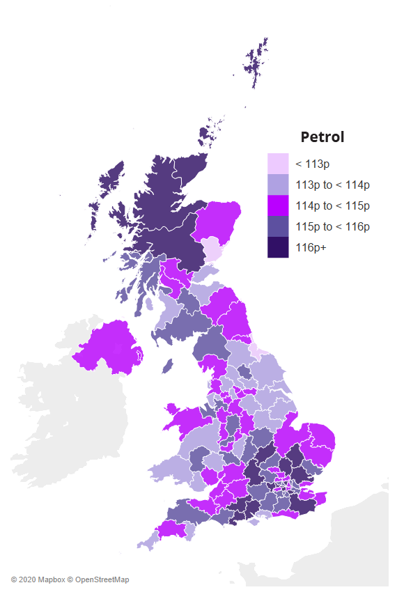 Fuel Prices Explore the UK fuel price index